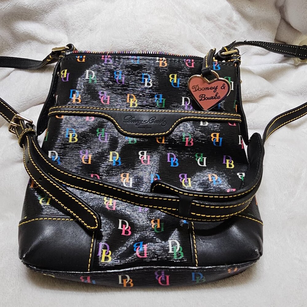 Dooney & Bourke Multicolor Crossbody with Rainbow Zipper